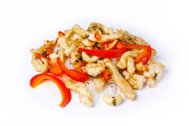 Pirinçli dolma biber salatası.