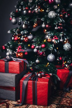 Biri Noel ağacının yanına hediye koymuş.