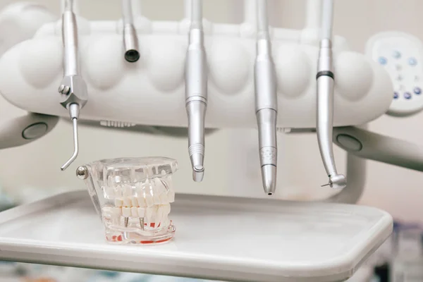 Narzędzia Maszyny Boru Gabinecie Dentystycznym — Zdjęcie stockowe