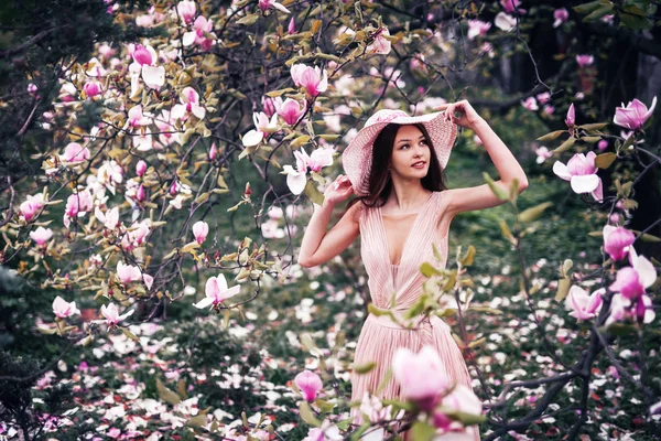 Beautiful Portrait Romantic Woman Hat — ストック写真