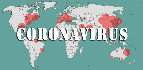 map of dying people by the coronavirus in the world, the problem of the world