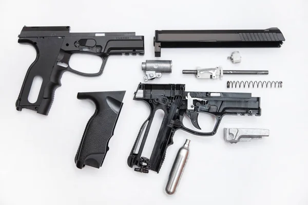 Smontaggio Una Pistola Gas Vista Dall Alto — Foto Stock