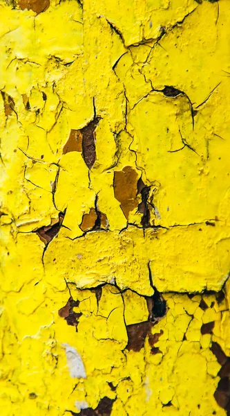 Texture Background Yellow Peeling Paint Pipe — Stock Photo, Image