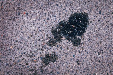 Motor yağı lekeli asfalt dokusu