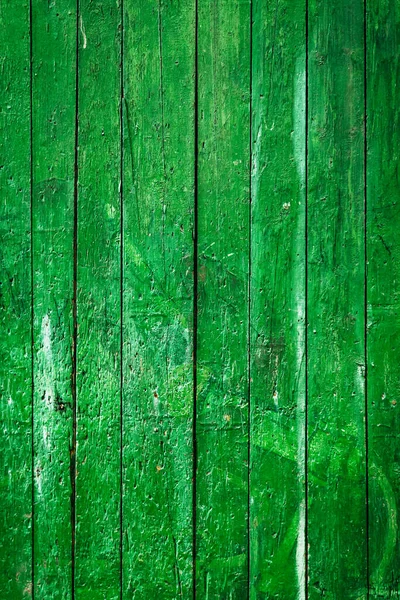 Textuur Van Verticaal Geschilderde Groene Planken — Stockfoto