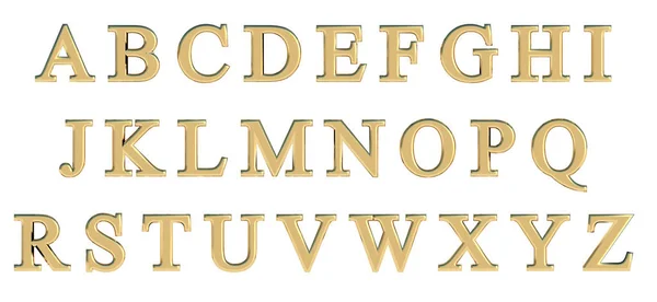 Russian alphabet in gold upper case letters, custom 3D font variant . — стоковое фото