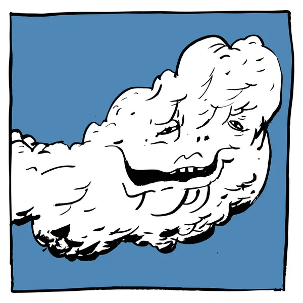 Imagen Una Nube Alegre Ilustración Color Puede Ser Útil Publicaciones — Vector de stock