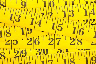 Sarı ölçüm bandı arka plan doldurarak çerçeve