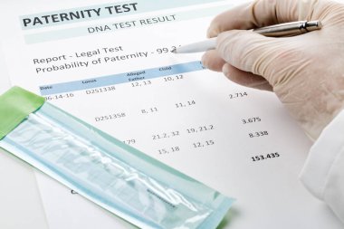Sonuç babalık testi sonucu form üzerindeki noktalarda doktor 