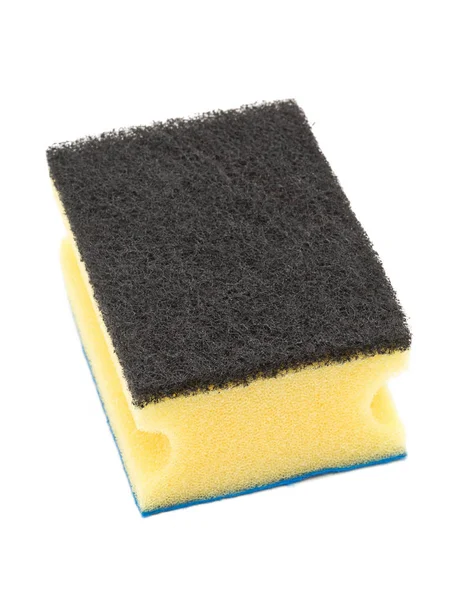 Nueva esponja de limpieza amarilla limpia no utilizada — Foto de Stock