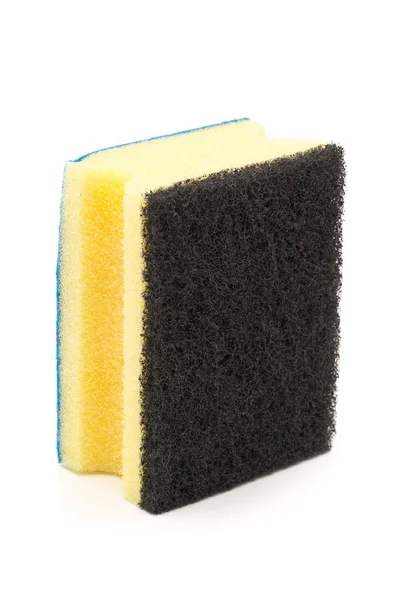 New unused clean yellow cleaning sponge — Stock Photo, Image