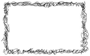 Soyut elle çizilmiş karalama doodle kare