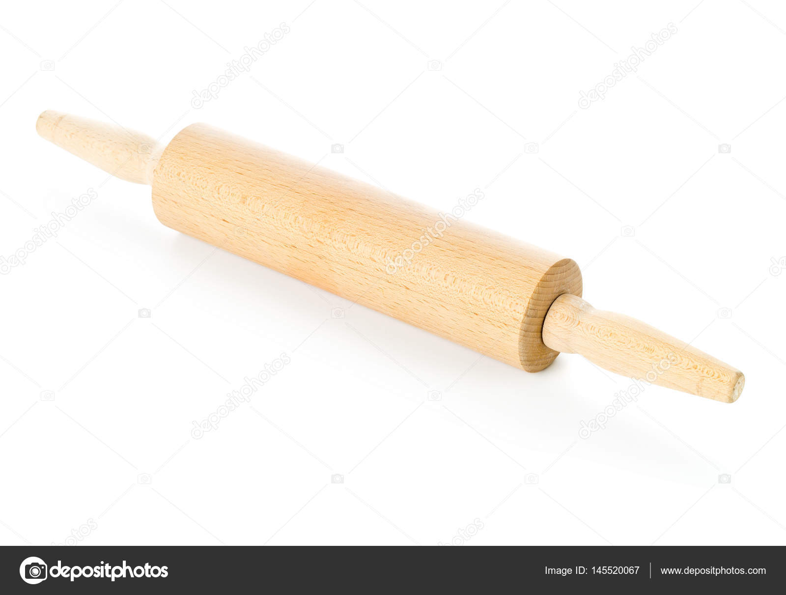 Utensile da cucina mattarello di legno sopra bianco — Foto Stock ... Utensile da cucina mattarello di legno sopra bianco — Foto Stock ...