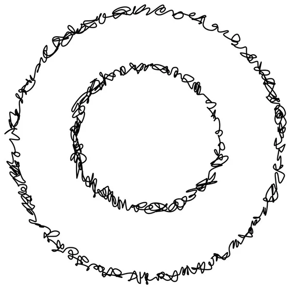 Абстрактний малюнок рукописного каракулевого кола — стокове фото