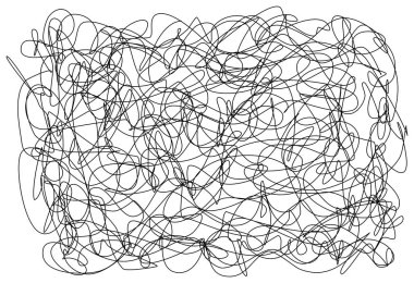 Soyut elle çizilmiş karalama doodle kaos desen doku