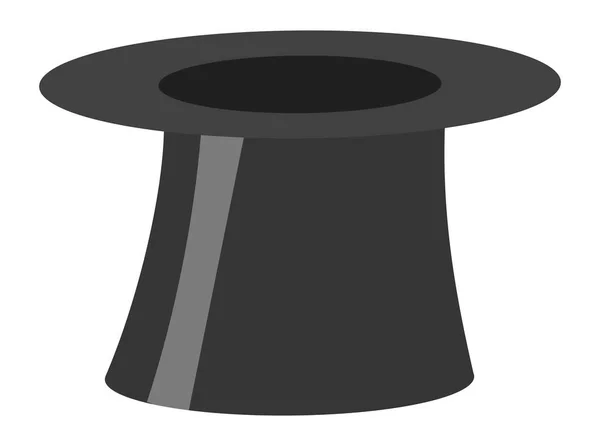 Magia retro czarny cylinder ilustracja kapelusz na białym tle — Zdjęcie stockowe