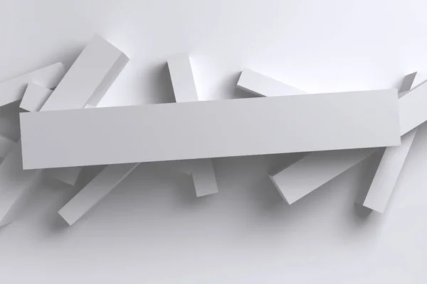 Latar belakang kotak geometrik poligonal 3D putih terang — Stok Foto