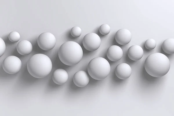 Absztrakt világos fehér 3d alacsony sokszög geometriai szférák háttere — Stock Fotó