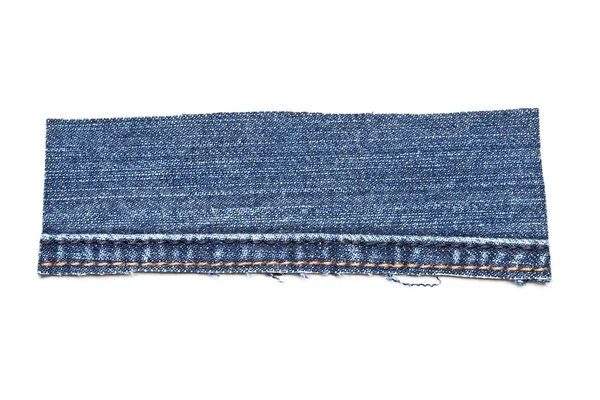 Blå denim bomull jeans patch — Stockfoto
