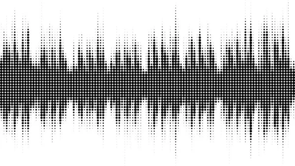 Abstracte audio spectrum halftone golfvorm — Stockfoto