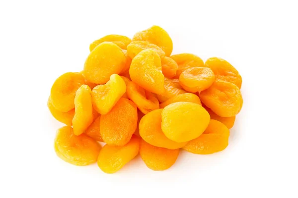 Heap Dried Apricots Fruit White Background — Stock Photo, Image