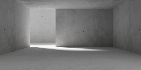 Abstrato vazio, sala de concreto moderno com luz lateral — Fotografia de Stock