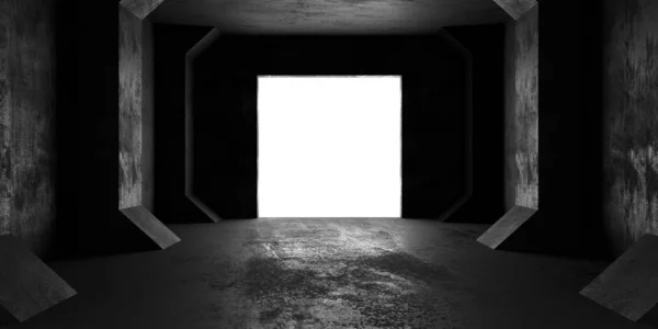 Abstraktní prázdná, černá, tmavě betonová místnost — Stock fotografie