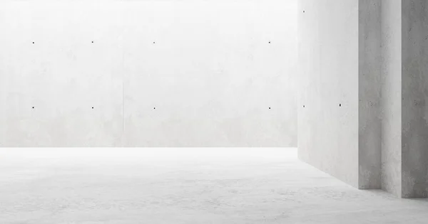 Abstraktní prázdná, moderní betonová místnost s nepřímým osvětlením — Stock fotografie