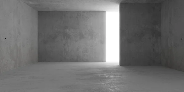 Abstraktní prázdná, moderní betonová místnost se světlem ze zadní stěny — Stock fotografie