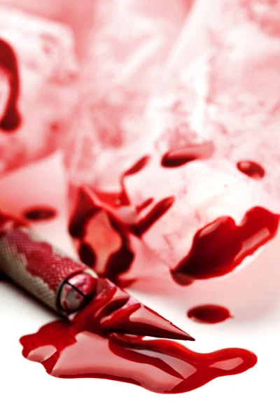 Bloody scalpel macro — Stock Photo, Image