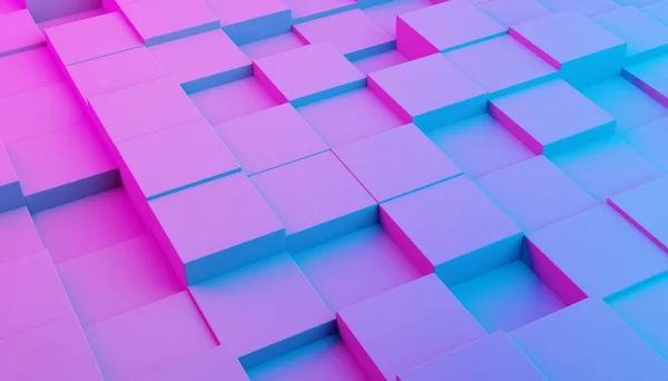 Αφηρημένη Σύγχρονη Ροζ Και Μπλε Τυχαία Γεωμετρικά Μπλοκ Φόντο Εικονογράφηση — Φωτογραφία Αρχείου