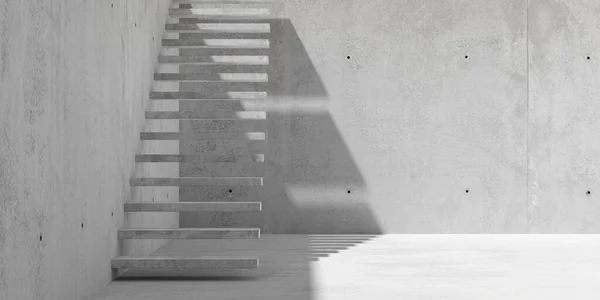 Abstrato Vazio Sala Exterior Concreto Moderno Com Escada Sombra Luz — Fotografia de Stock