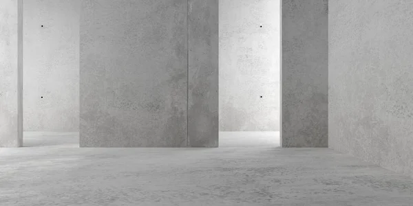 Abstrakte Leere Moderne Betonwände Raum Mit Indirekt Beleuchteter Rückwand Mittelwänden — Stockfoto