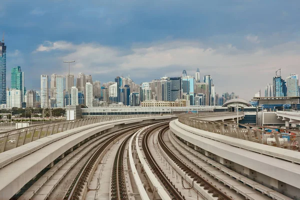 Die Metro Von Dubai Ist Das Längste Vollautomatisierte Bahn Netz — Stockfoto