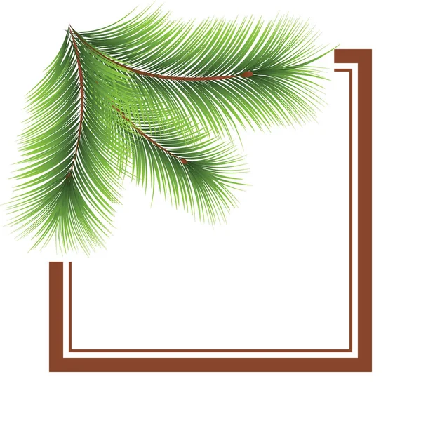 クリスマス ツリーの枝の境界線 — ストックベクタ