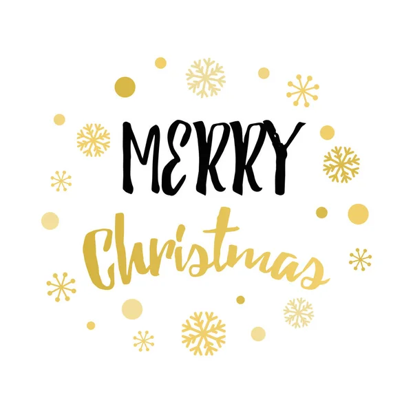 Elemento de letras vectoriales Plantilla de diseño de Feliz Navidad en color dorado — Vector de stock