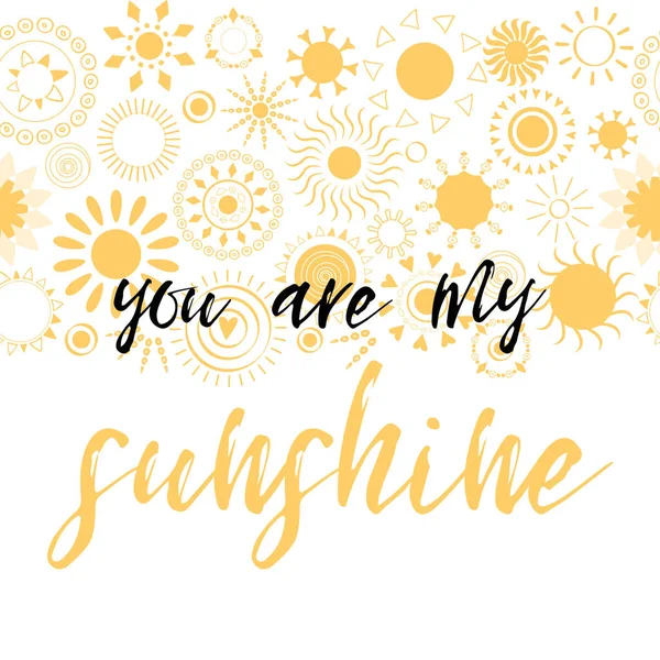 君に手紙を書くのは私の太陽だ。手描きベクトルイラスト上の日当たりの良い背景 — ストックベクタ