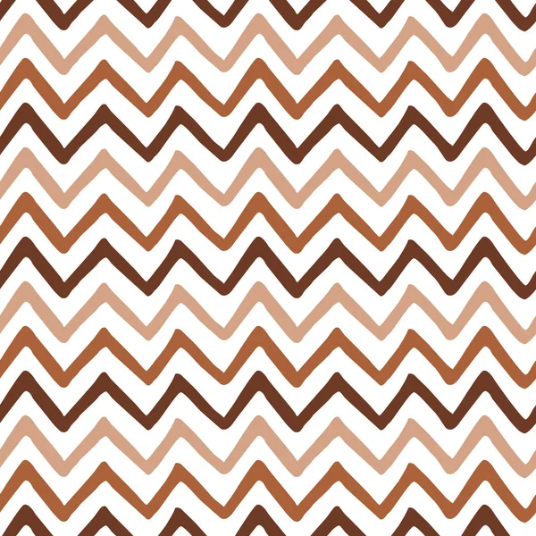 Seamless zigzag pattern. Iced coffee and white colors. — Stock Vector