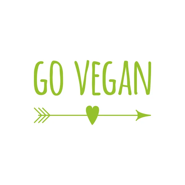 Etiqueta Ecológica Verde Con Frase Vegan Con Flecha Elemento Vectorial — Vector de stock