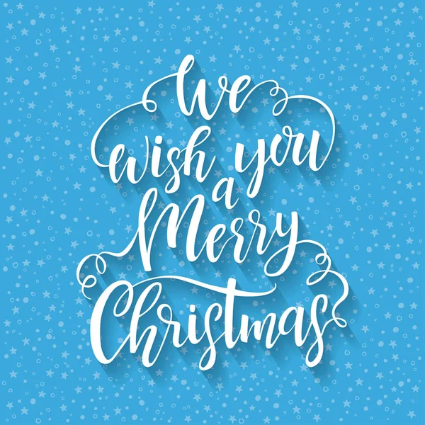 Letras dibujadas a mano Te deseamos una Feliz Navidad — Vector de stock