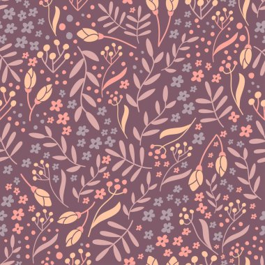 çizilmiş öğeleri el ile sorunsuz çiçek desenli