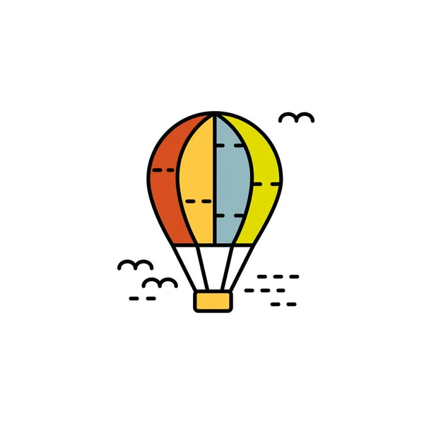 Векторный логотип с воздушным шаром, изолированным на белом — стоковый вектор