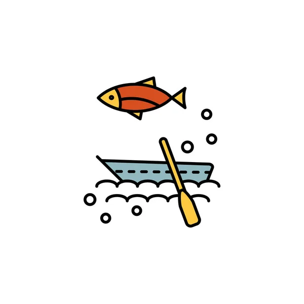 Vektor-Logo für Fischereitourismus isoliert auf weiß — Stockvektor