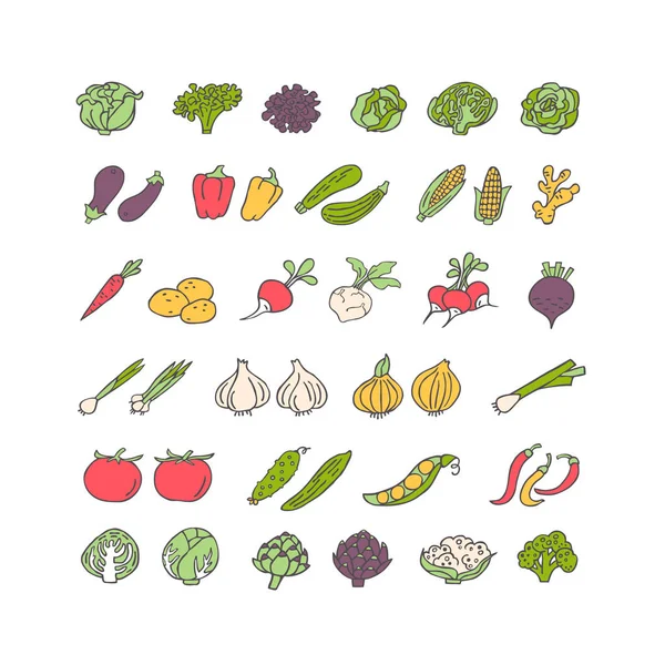 Овощи ручной работы иконка в плоском стиле — стоковый вектор
