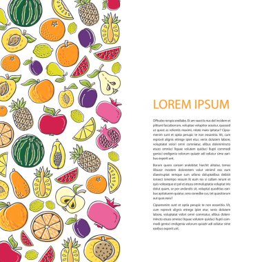 Tarım broşür şablonu ile el çekilmiş meyve