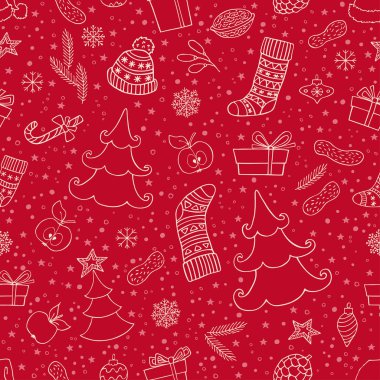 Noel simgesi olan tatil sorunsuz arka plan