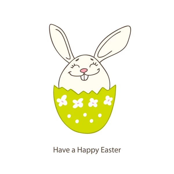 Christian spring holidays greeting card with hand drawn Easter b