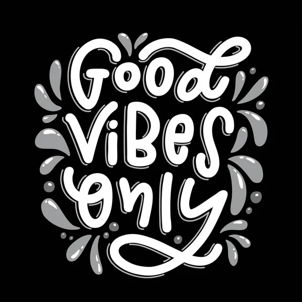 Composición de letras de Good Vibes Only — Vector de stock