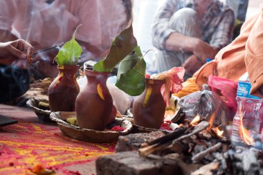 Hindu puja Tapınağı Kathmandu 