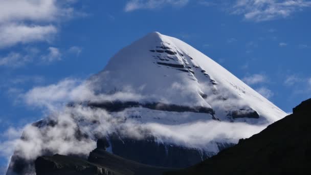 Holy Kailas Mountain Tibet Home Of The Lord Shiva — Stock Video